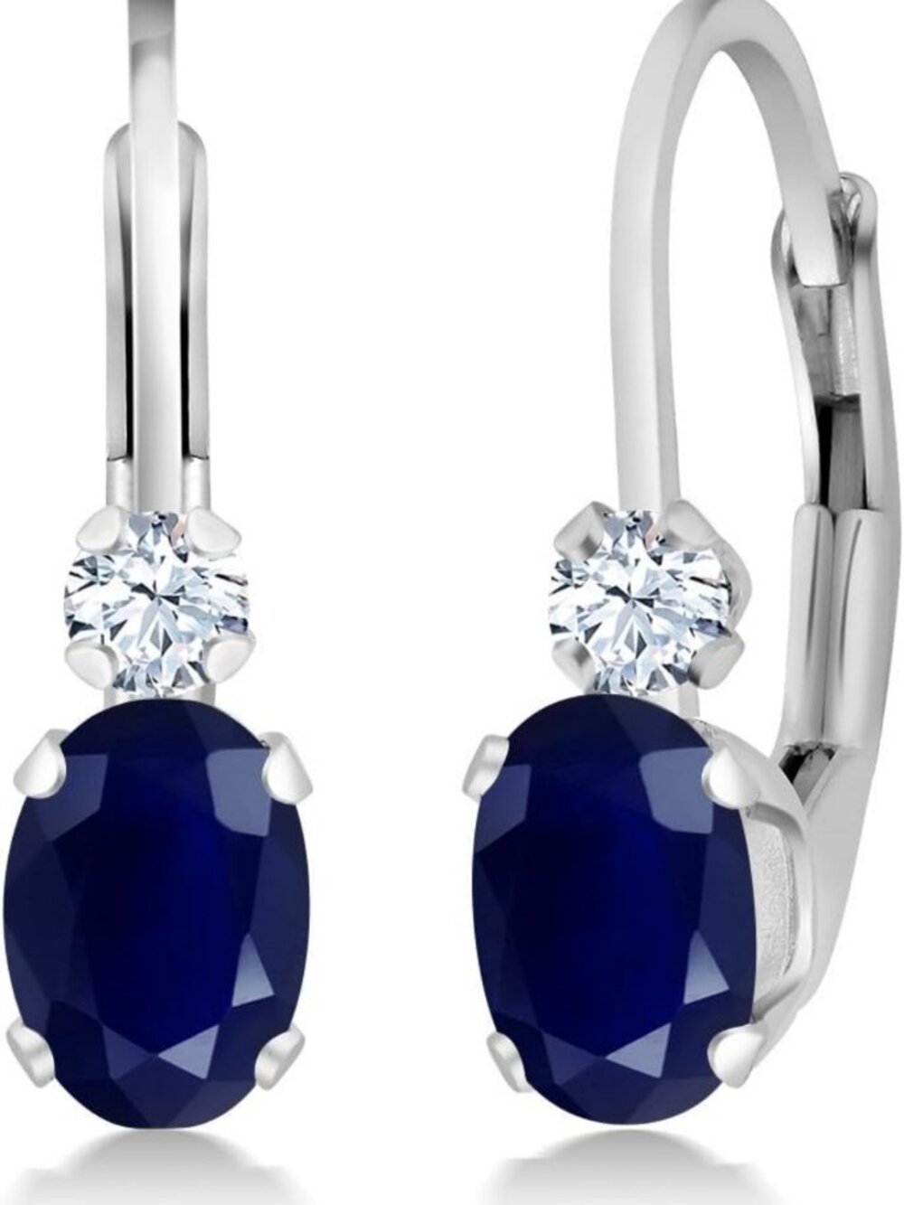 Elegant Sterling Silver Drop Earrings | Gemstone Birthstone & Created Sapphire